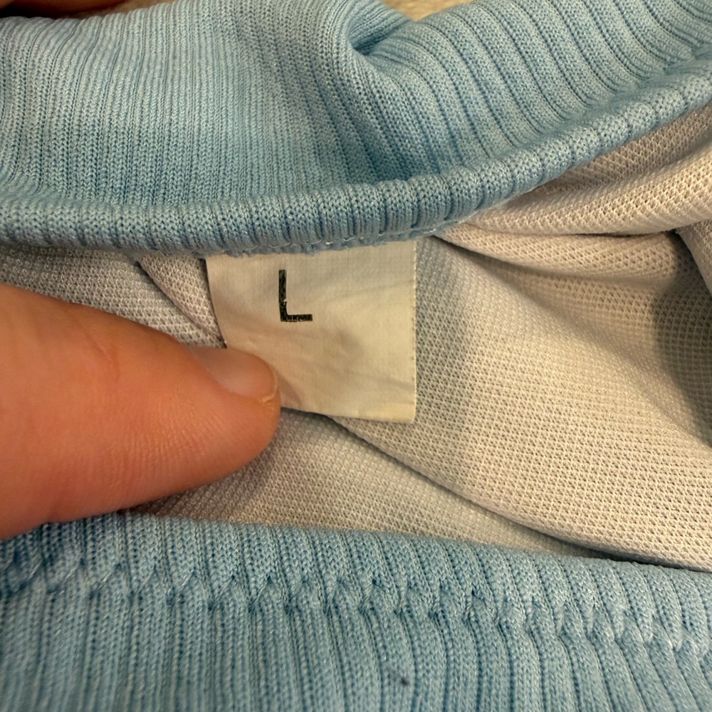 Light Blue Ribbed Bikini Set - Picture 4 of 5